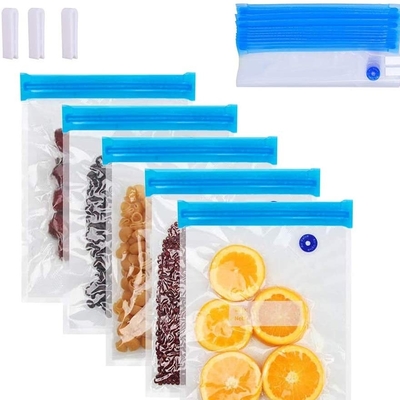 کیسه های قابل استفاده مجدد در فریزر ایمن BPA Free Ziplock Sous Vide Food Vacuum Sealer