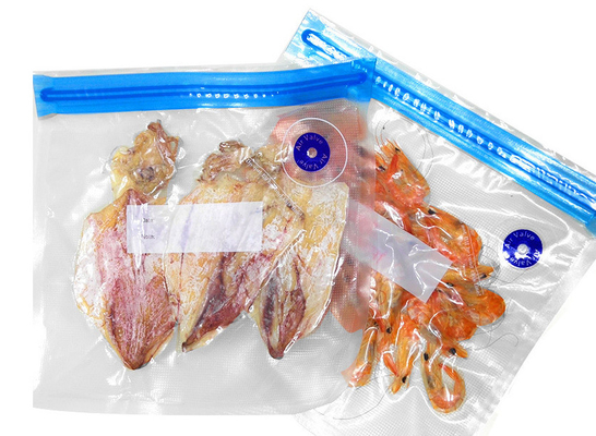 Food Vauum Storage Zip Lock Sous Vide Bags PA دسته پمپ PE کیسه های برجسته