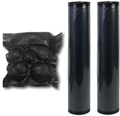 PA PE سیاه Food Freshness Storage Clear Embossed Sealer Roll بسته بندی کیسه خلاء برجسته
