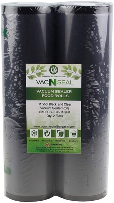 PA PE سیاه Food Freshness Storage Clear Embossed Sealer Roll بسته بندی کیسه خلاء برجسته