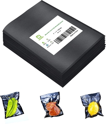 PA PE سیاه Food Freshness Storage Clear Embossed Sealer Roll بسته بندی کیسه خلاء برجسته